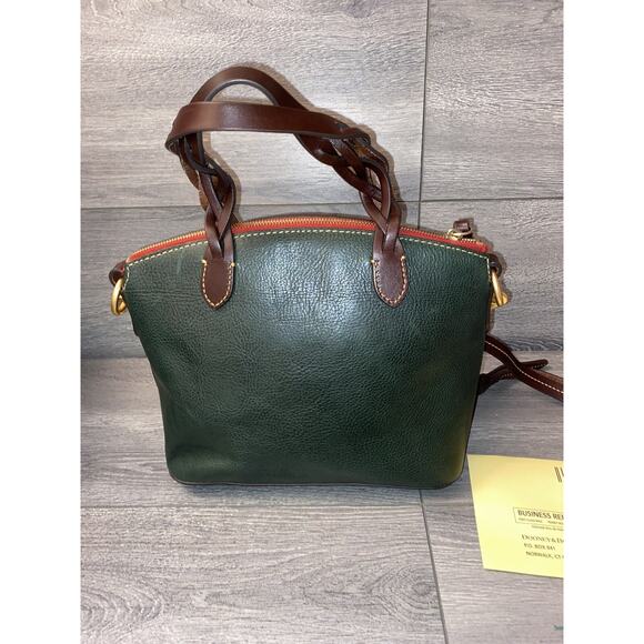 Dooney & Bourke Florentine Leather Small Heidi Satchel Green A384686 - Picture 4 of 10
